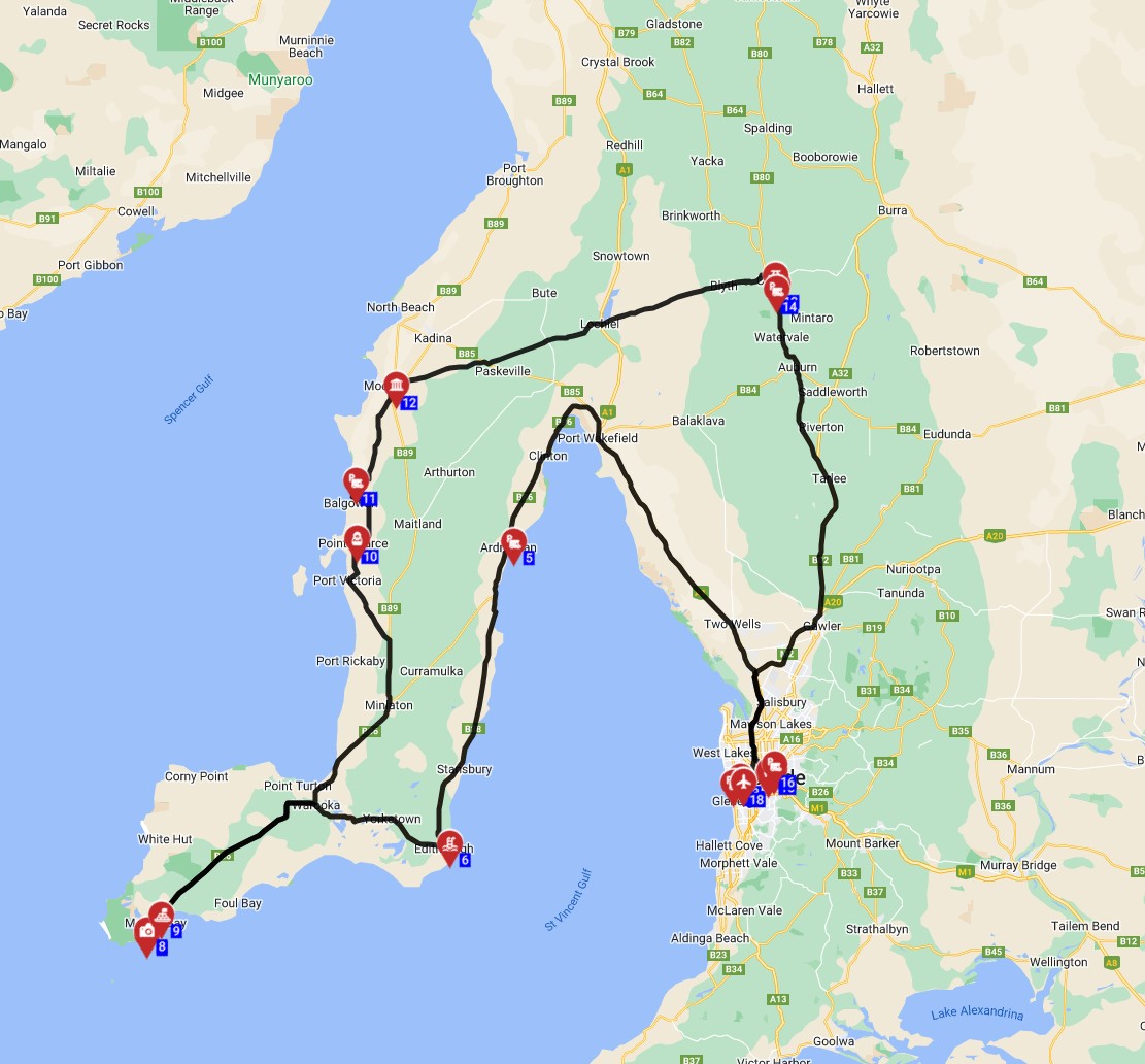 Adelaide Roundtrip - To Yorke Peninsula